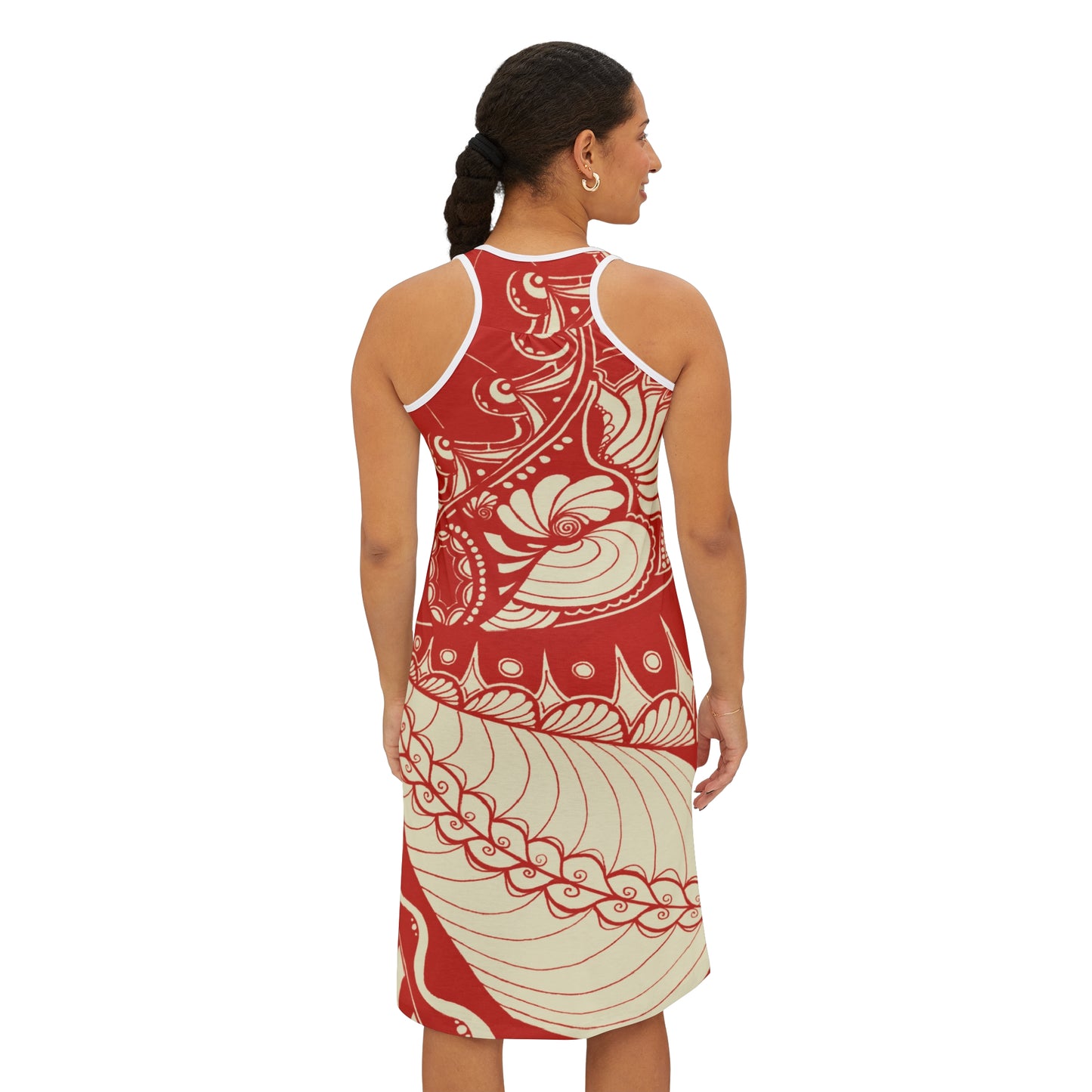 Coral BA.Designs Racerback Dress