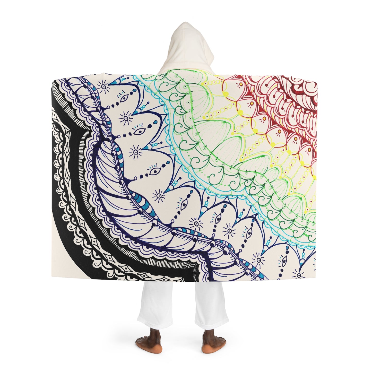 Rainbow Zen Hooded Blanket