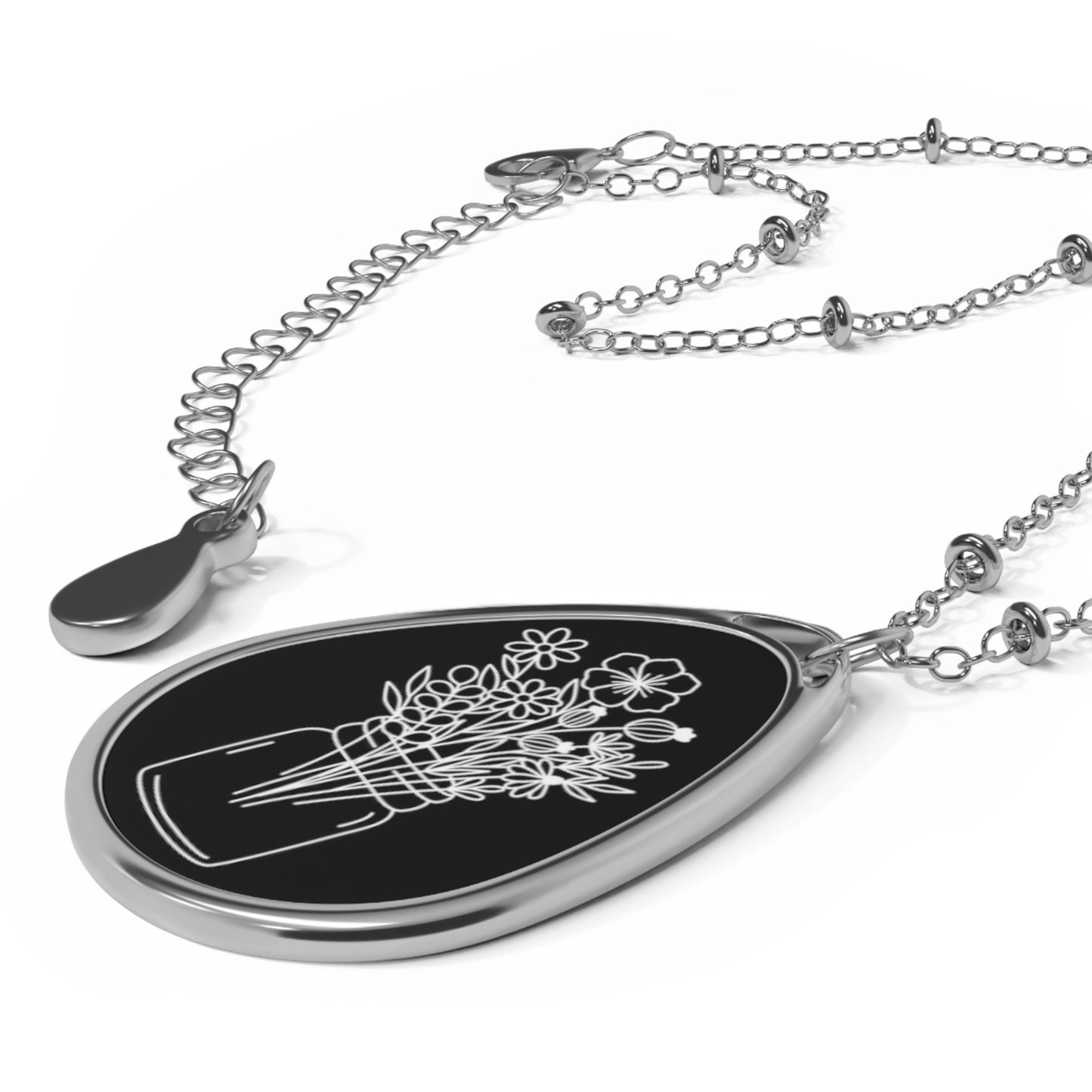 BA Floral Oval Necklace