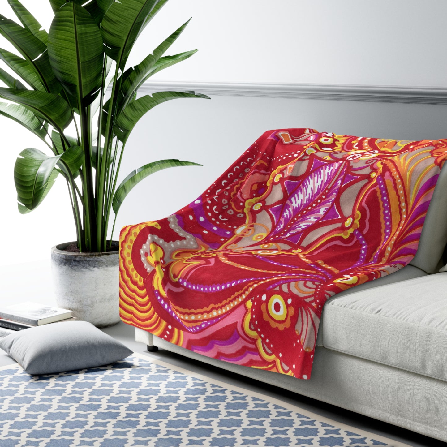 Whimsical Weavings Sherpa Fleece Blanket