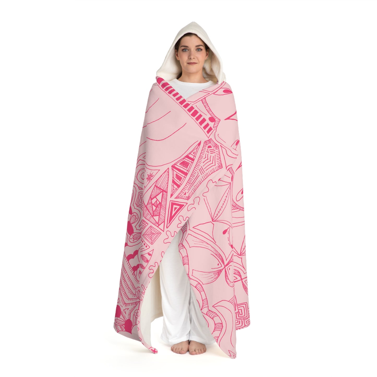 Blush Zen Hooded Blanket