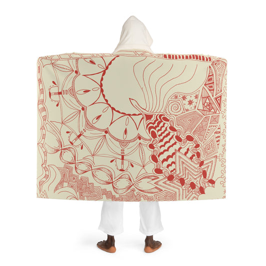 Coral Zen Hooded Blanket