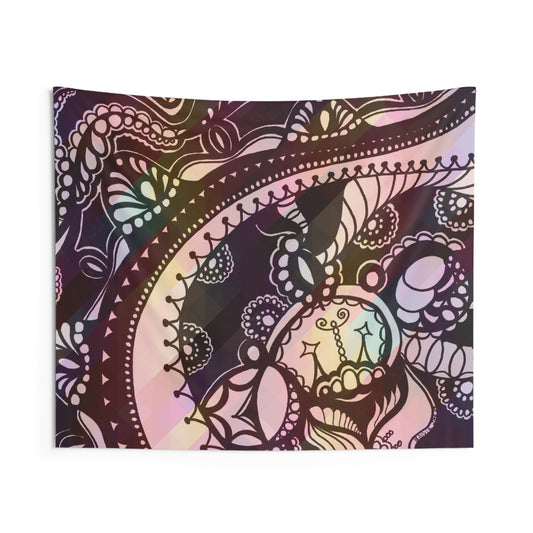 Tranquil Tangles Tapestry (color)