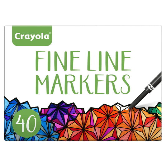 Crayola Coloring 40Ct Fine Line Markers
