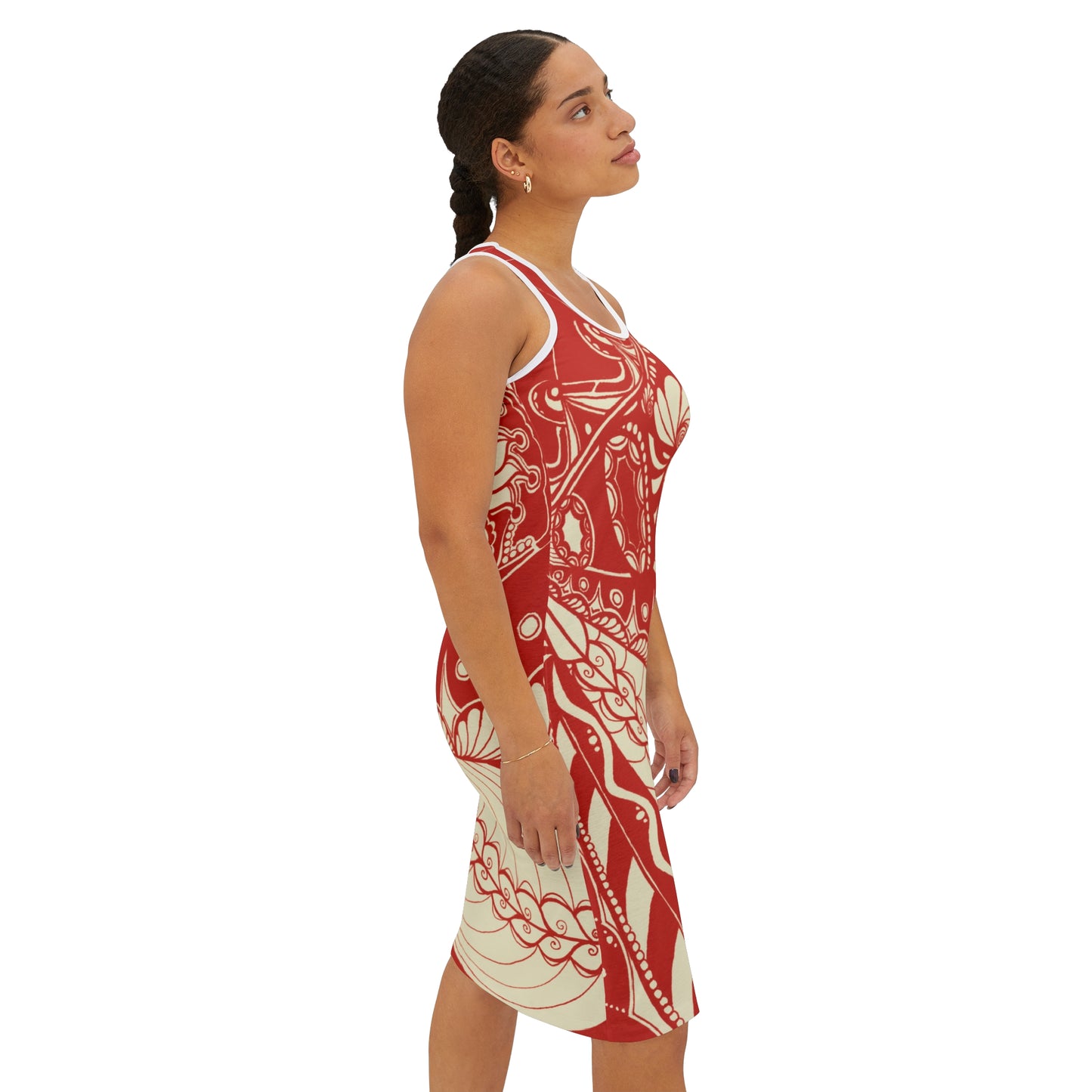 Coral BA.Designs Racerback Dress