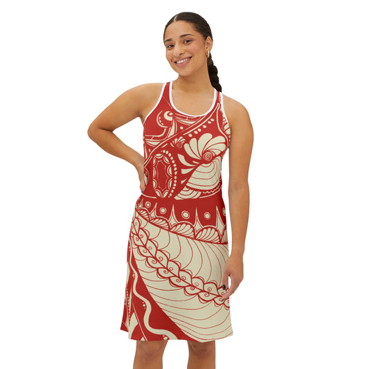 Coral BA.Designs Racerback Dress